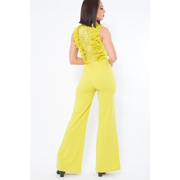 Crochet Lace Combined Bodice Jumpsuit - Picture 6 of 9